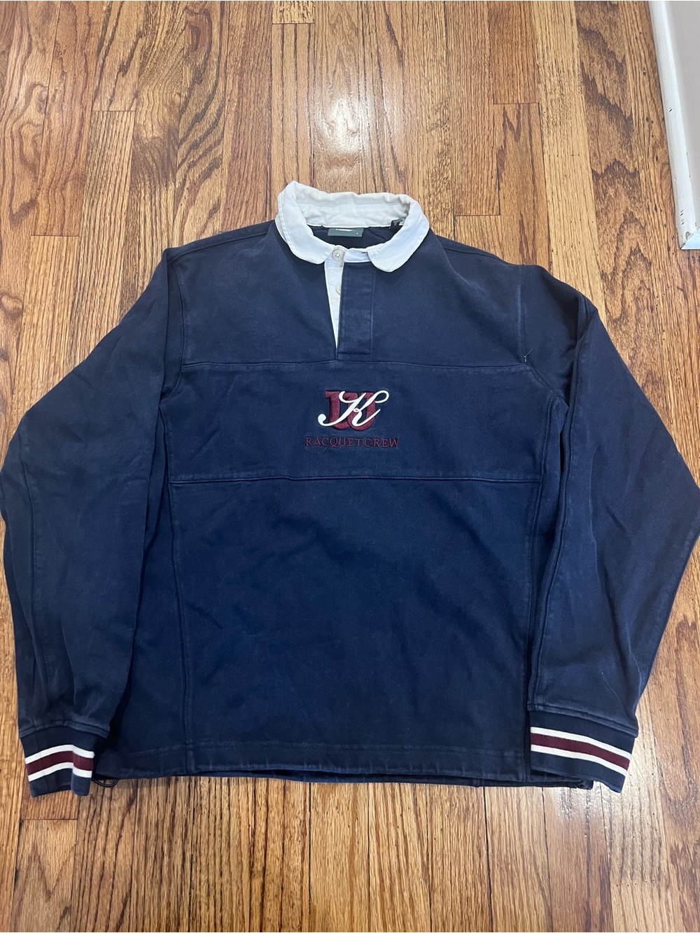 Kith X Wilson Men’s Avery Rugby Polo Racquet Crew Long Sleeve Navy Size Small